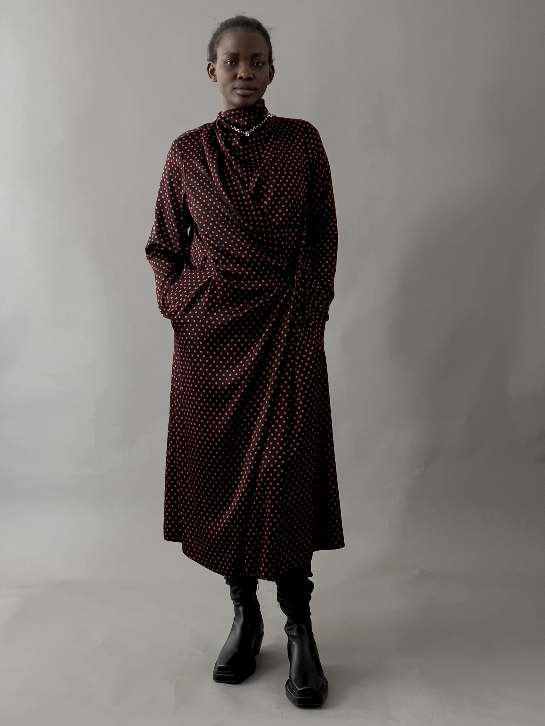 Ref. LA CHAMBRE DRESS - red/black polka dot