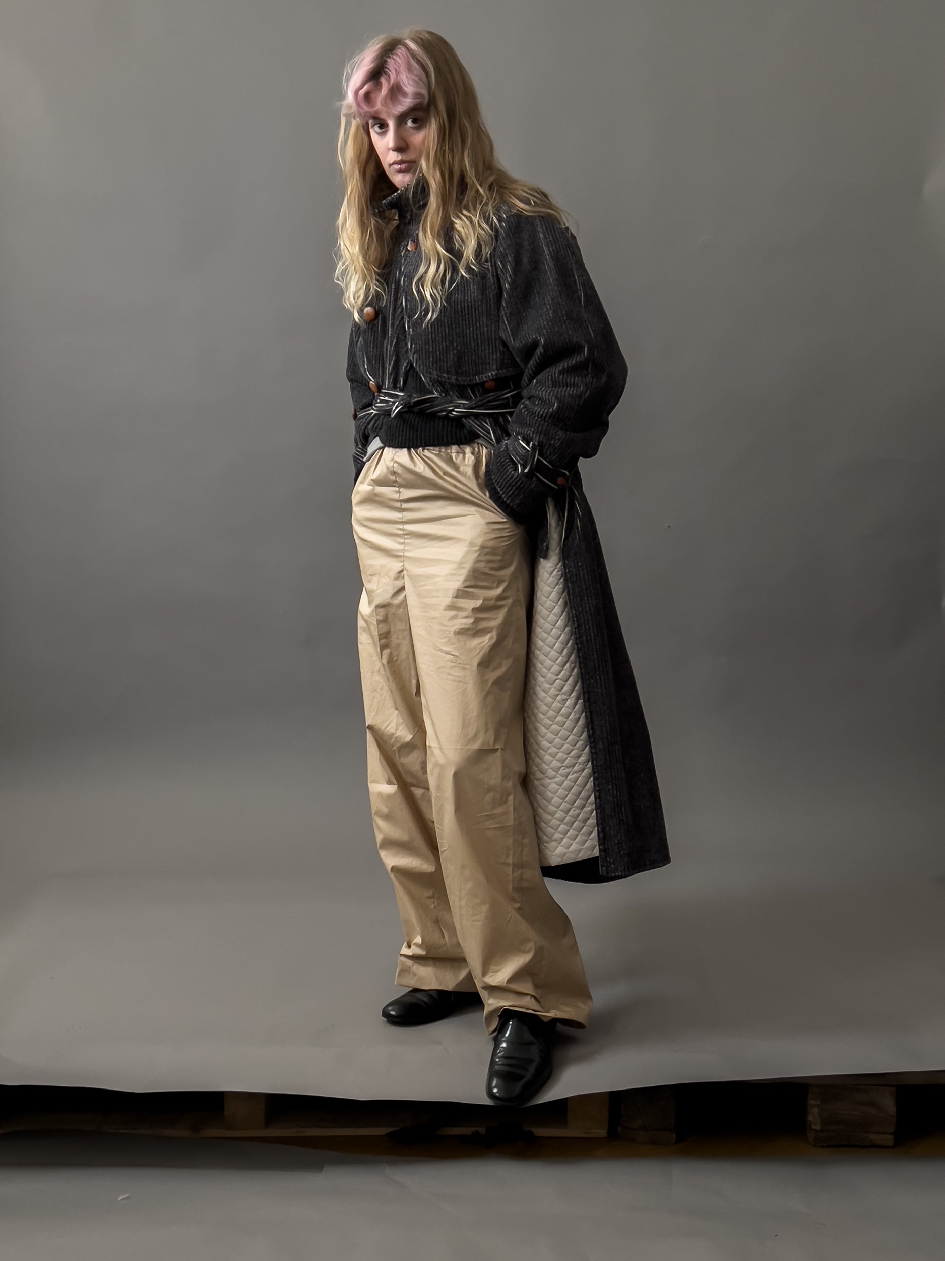 Ref. TRENCH 2000 - grey corduroy - Delivery from August