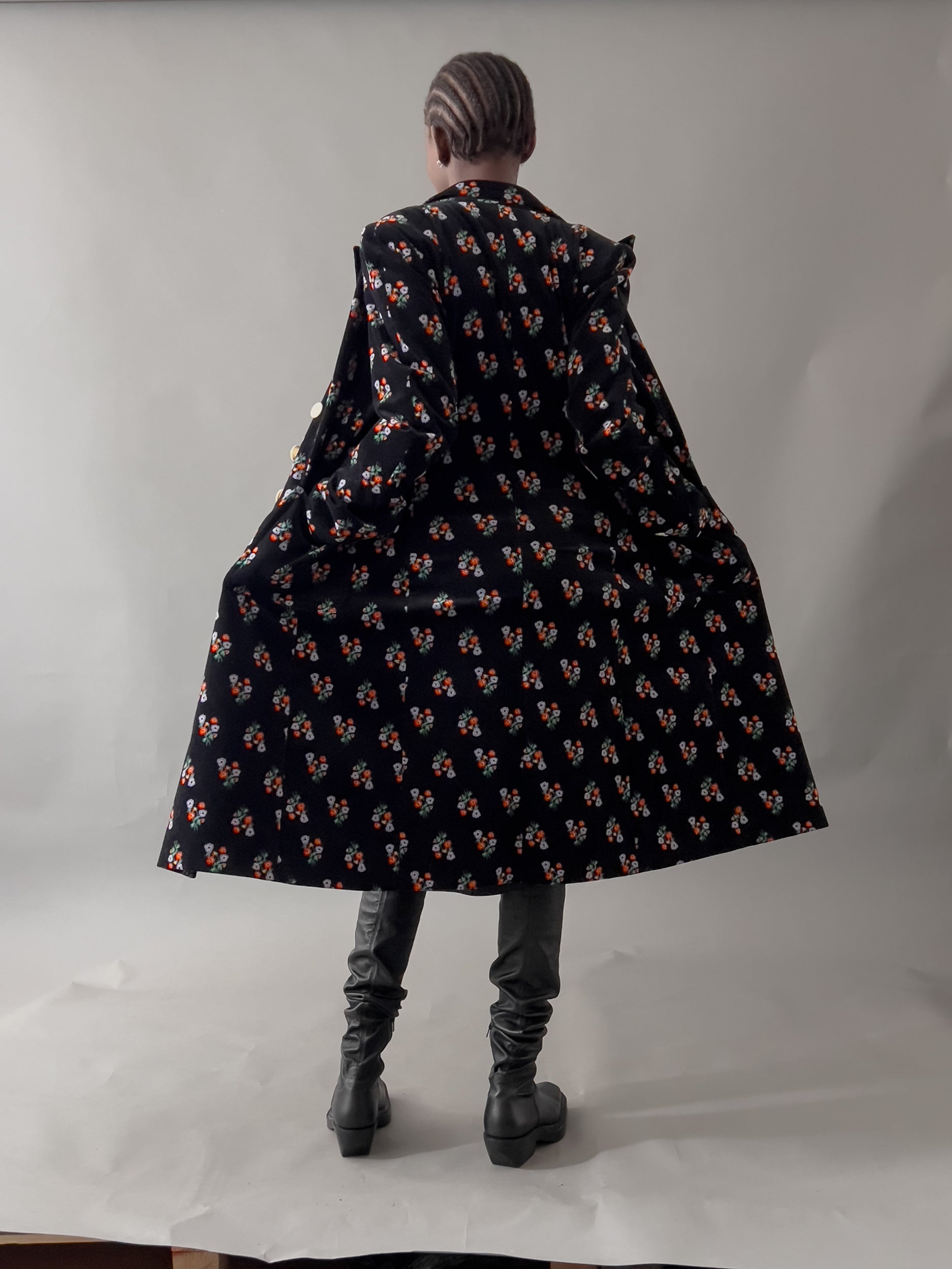 Ref. VICTORIOUS DB COAT - cotton print corduroy