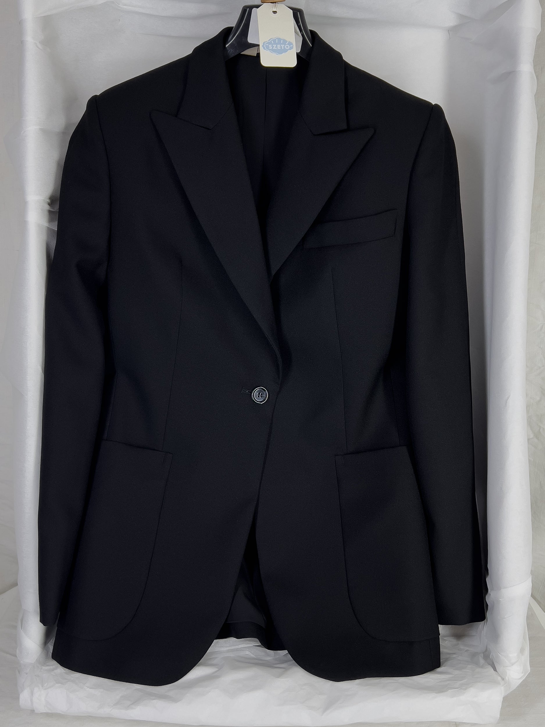 Ref:  GRACE JACKET - blk crepe tailored jacket