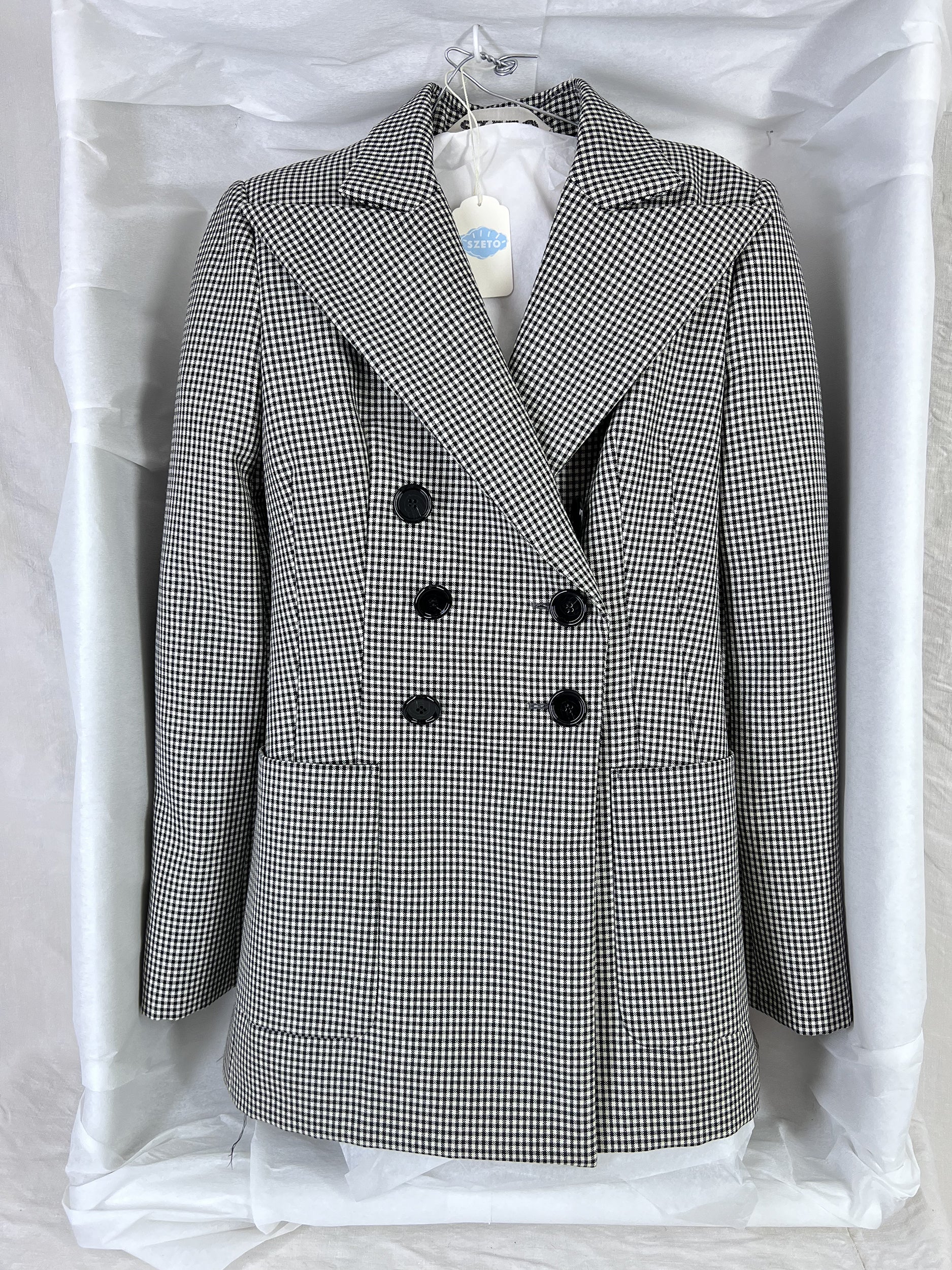 Ref. VICTORY JACKET - b/w gingham blazer