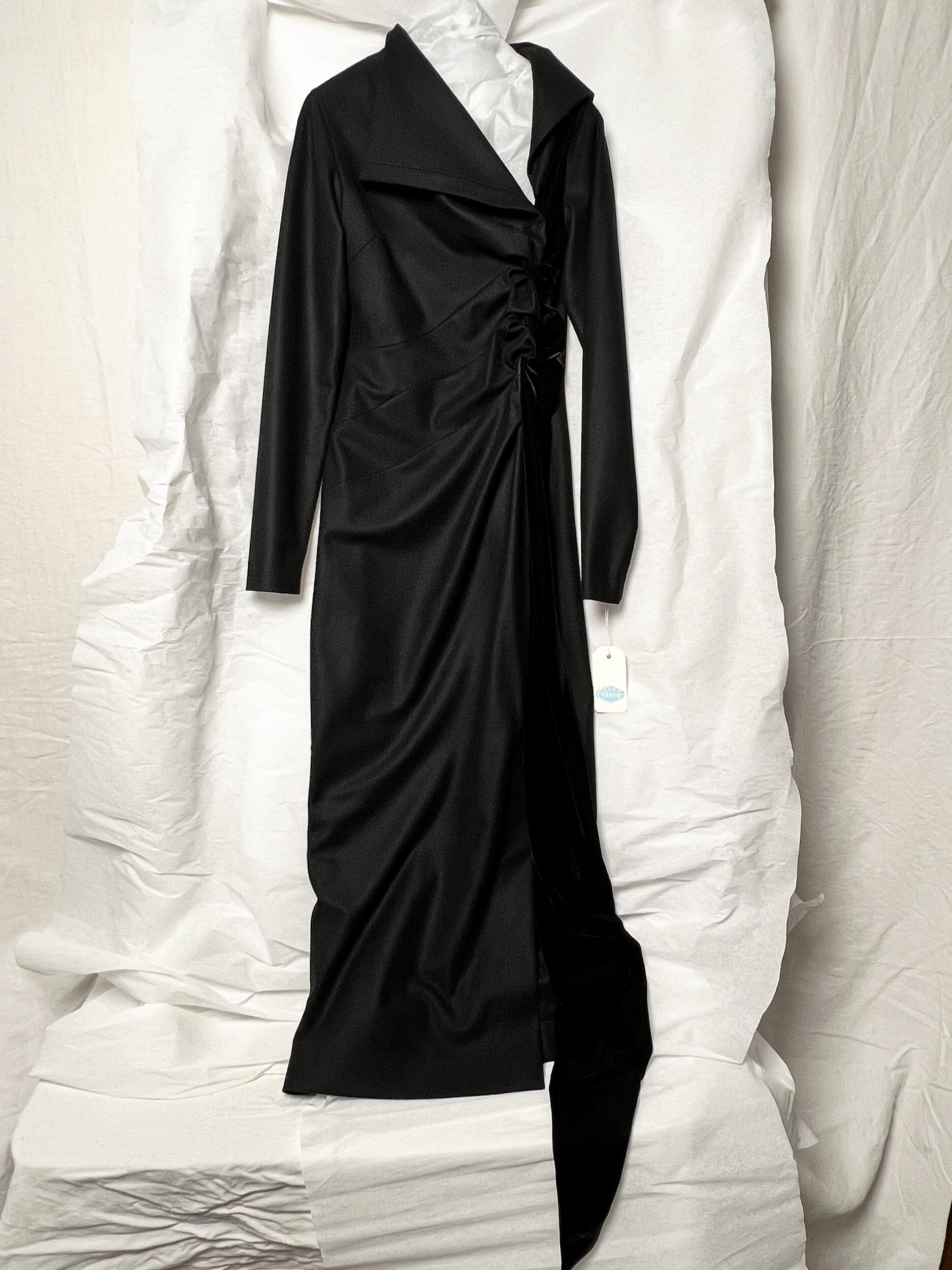 Ref. FABIOLA DRESS - wool cashmere & velvet jersey