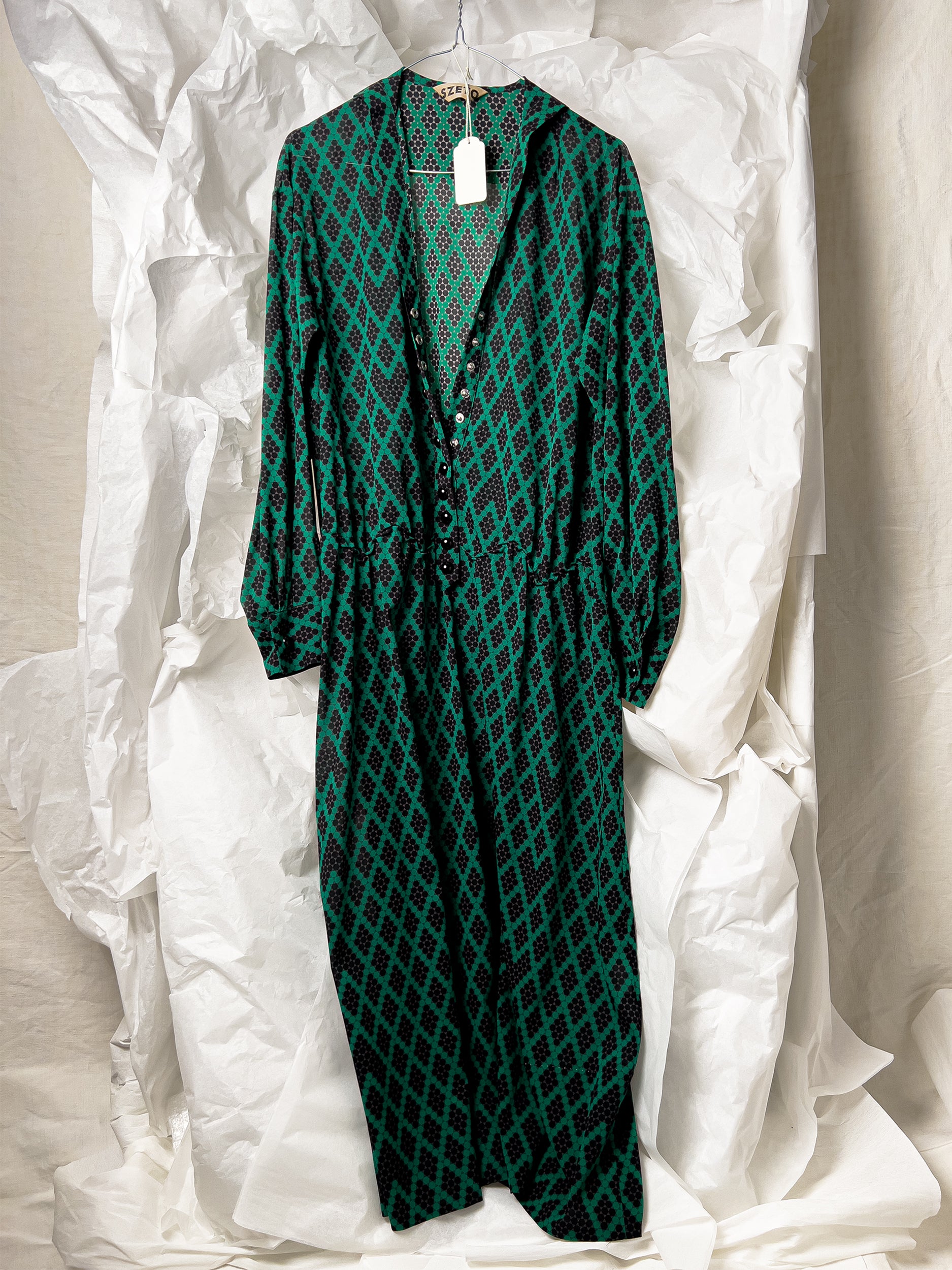 Ref. COUNTRY DR - Heart print silk stretch dress