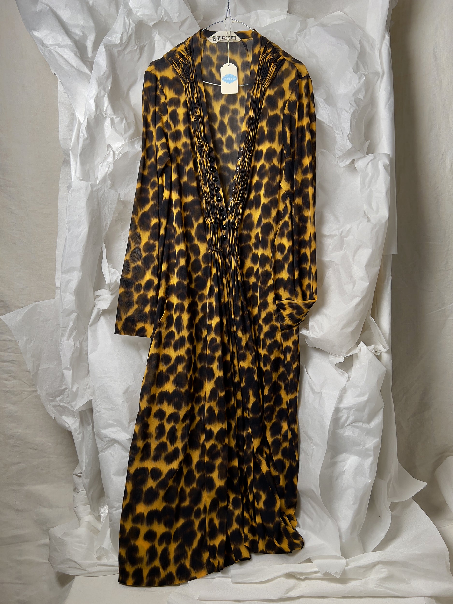 Ref. CHARLOTTE DR - 'ikat' leopard dress