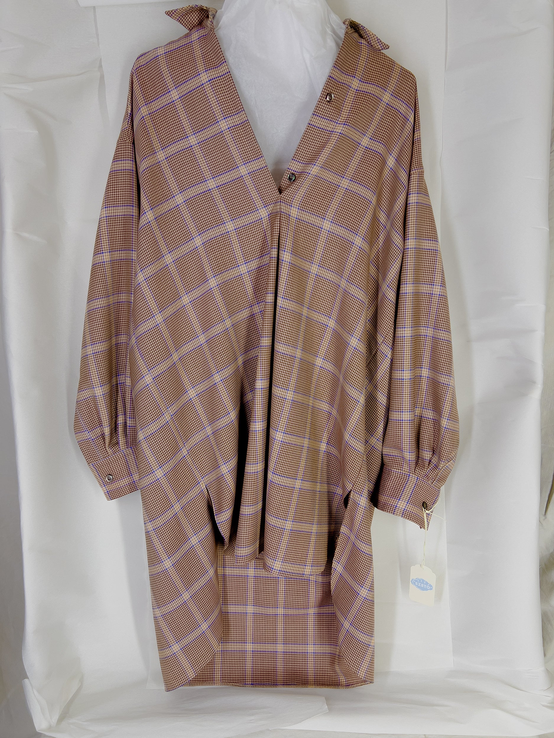 Ref. SLIDE TUNIC - pink Prince of Wales check tunic top