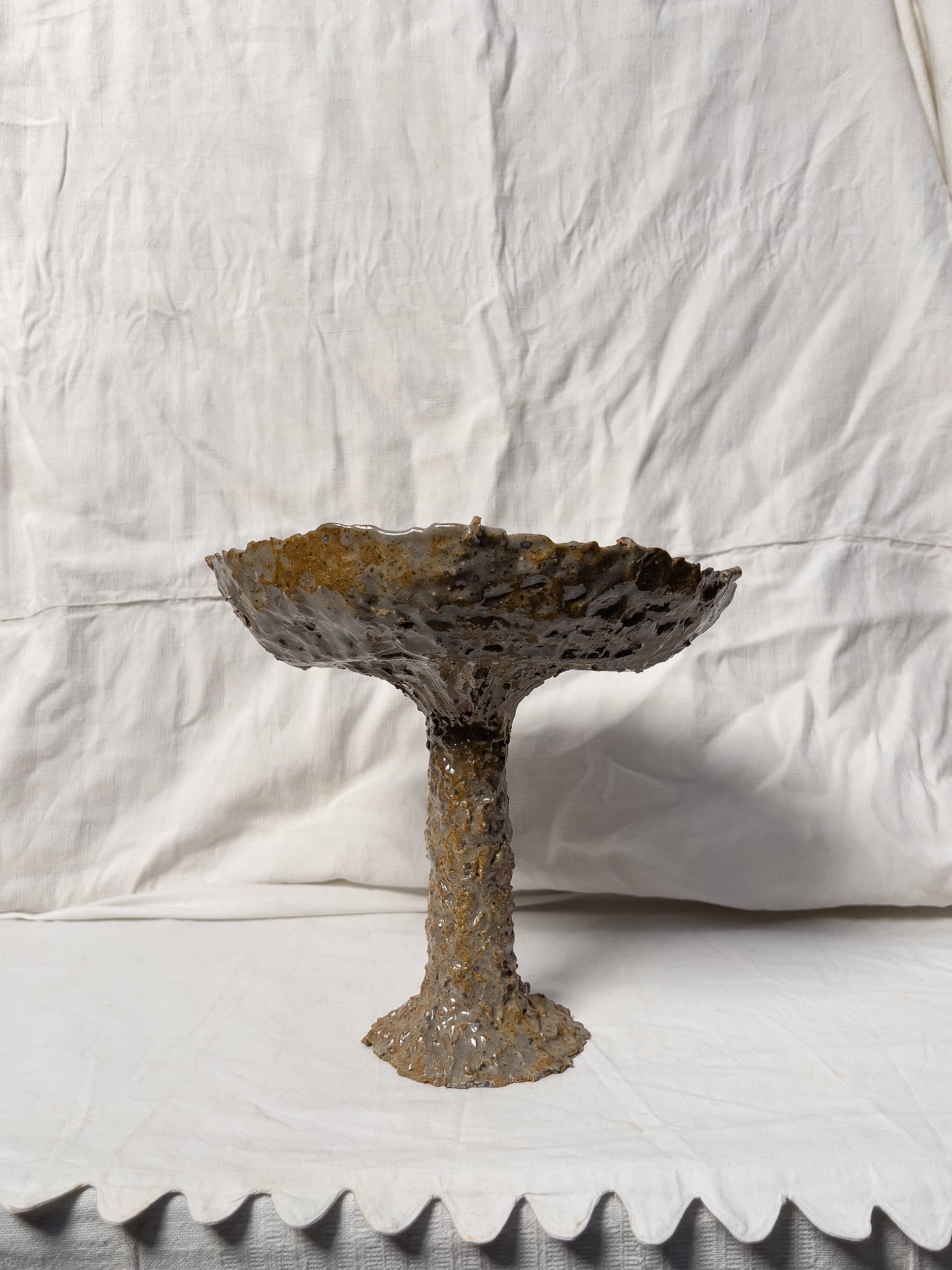 Ref. LIVIA SPINGA - mixed clay & earth hand made fruit bowl