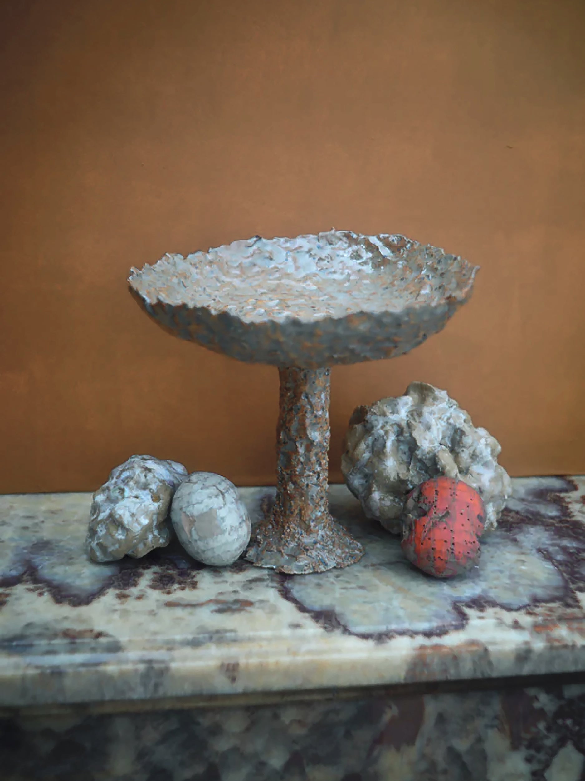 Ref. LIVIA SPINGA - mixed clay & earth hand made fruit bowl
