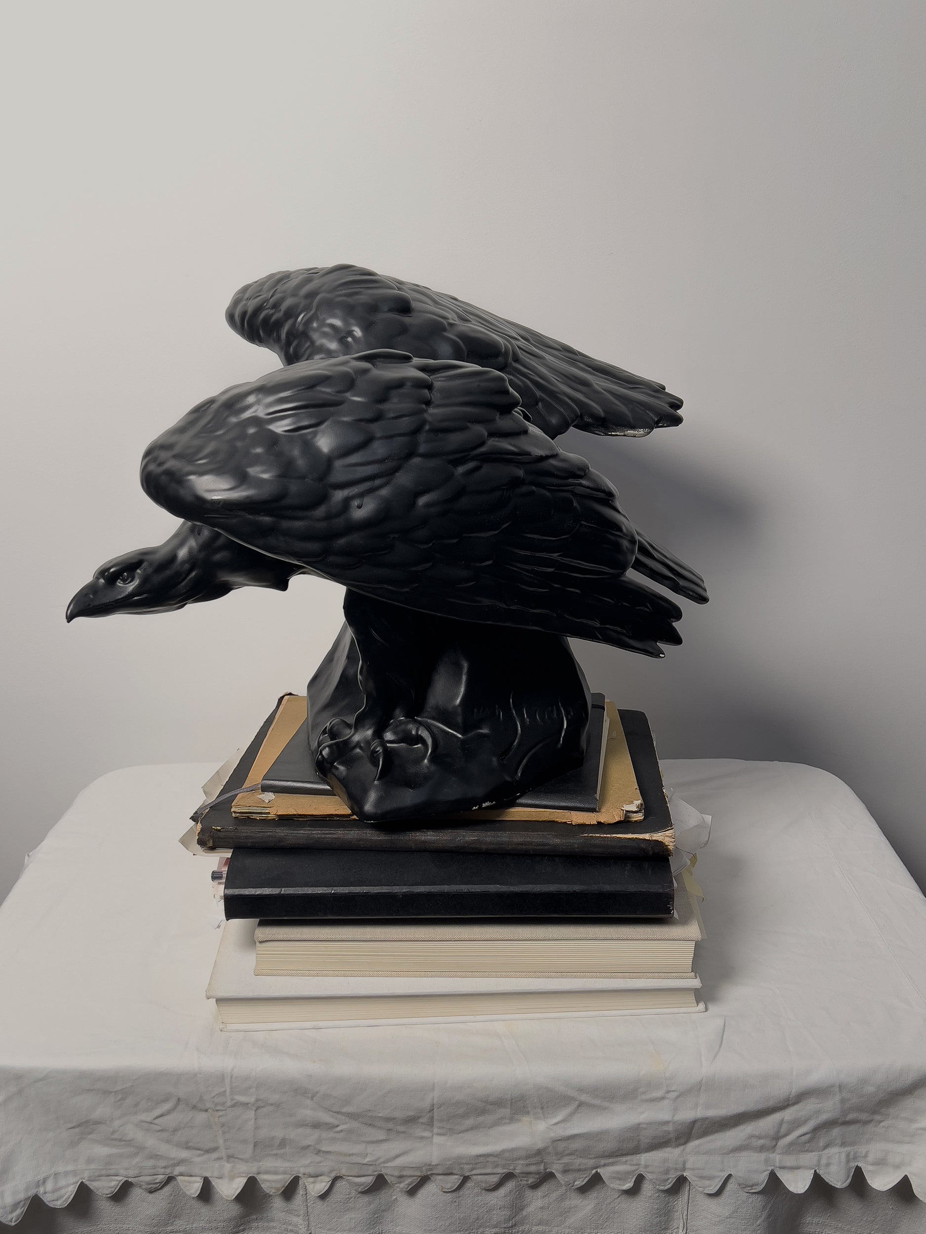 Ref. EAGLE - large antique clay mold sculpture