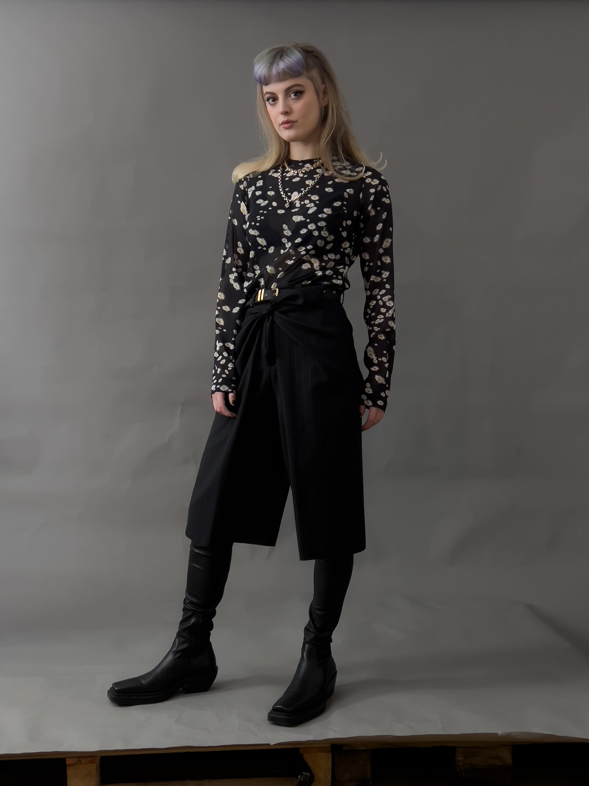 Ref. T-SHIRT DR L SL - daisy - mini T-shirt dress