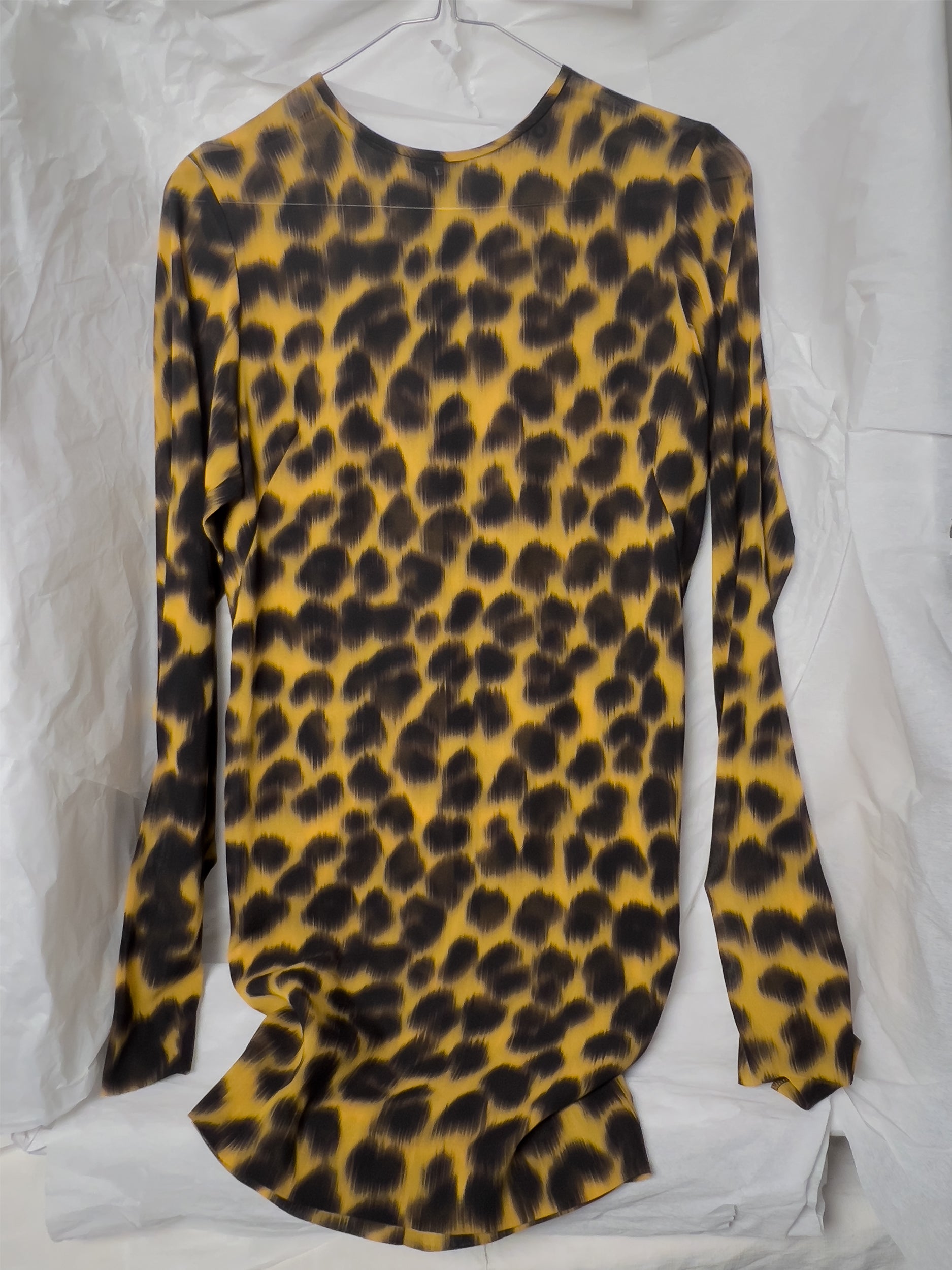 Ref. T-SHIRT DR L SL-"ikat" leopard - mini T-shirt dress