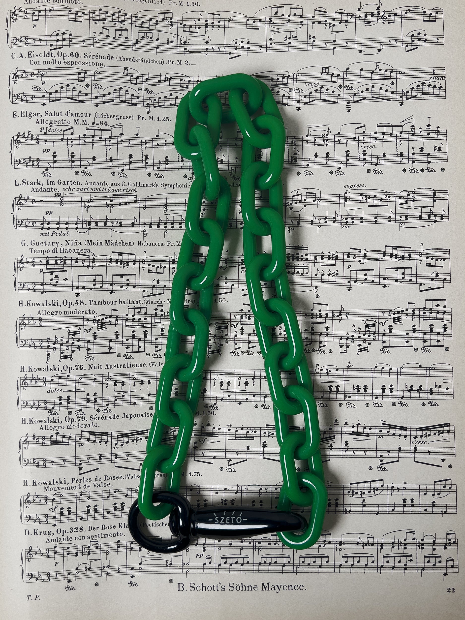 Ref. LONG KEYCHAIN / NECKLACE - green/black