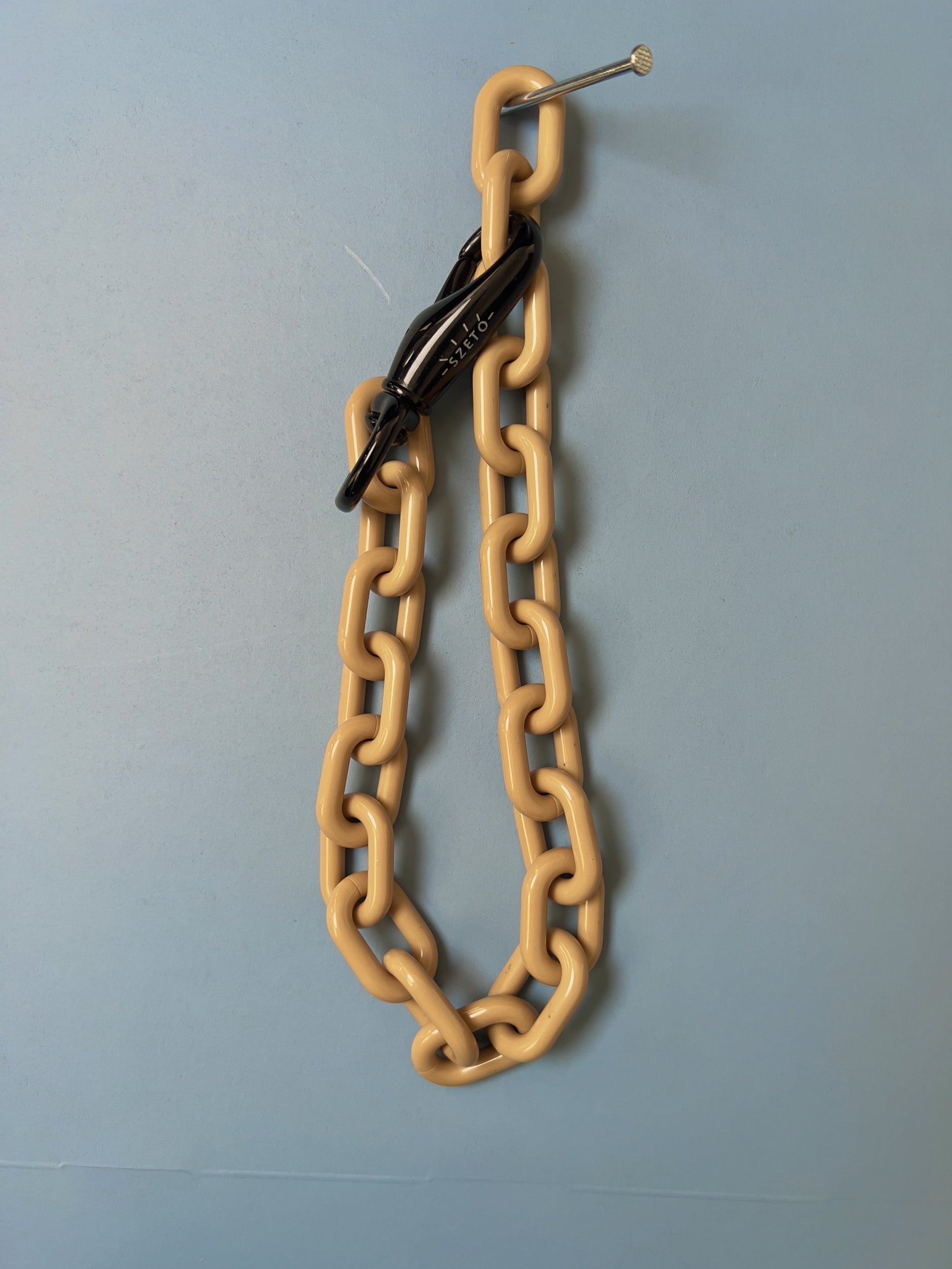 Ref. LONG KEYCHAIN / NECKLACE - beige/black