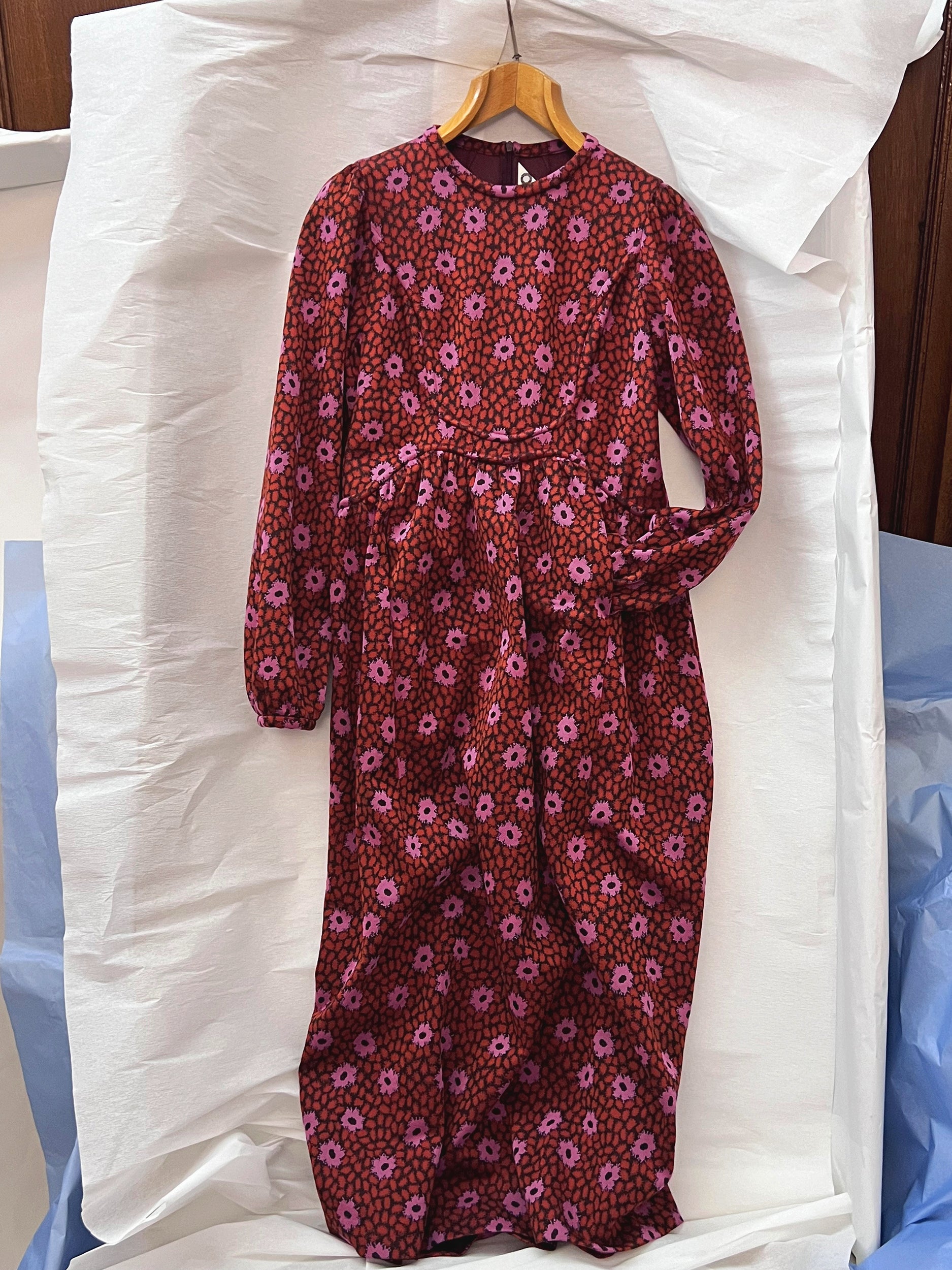 Ref. BEE DRESS - floral jacquard knit jersey dress
