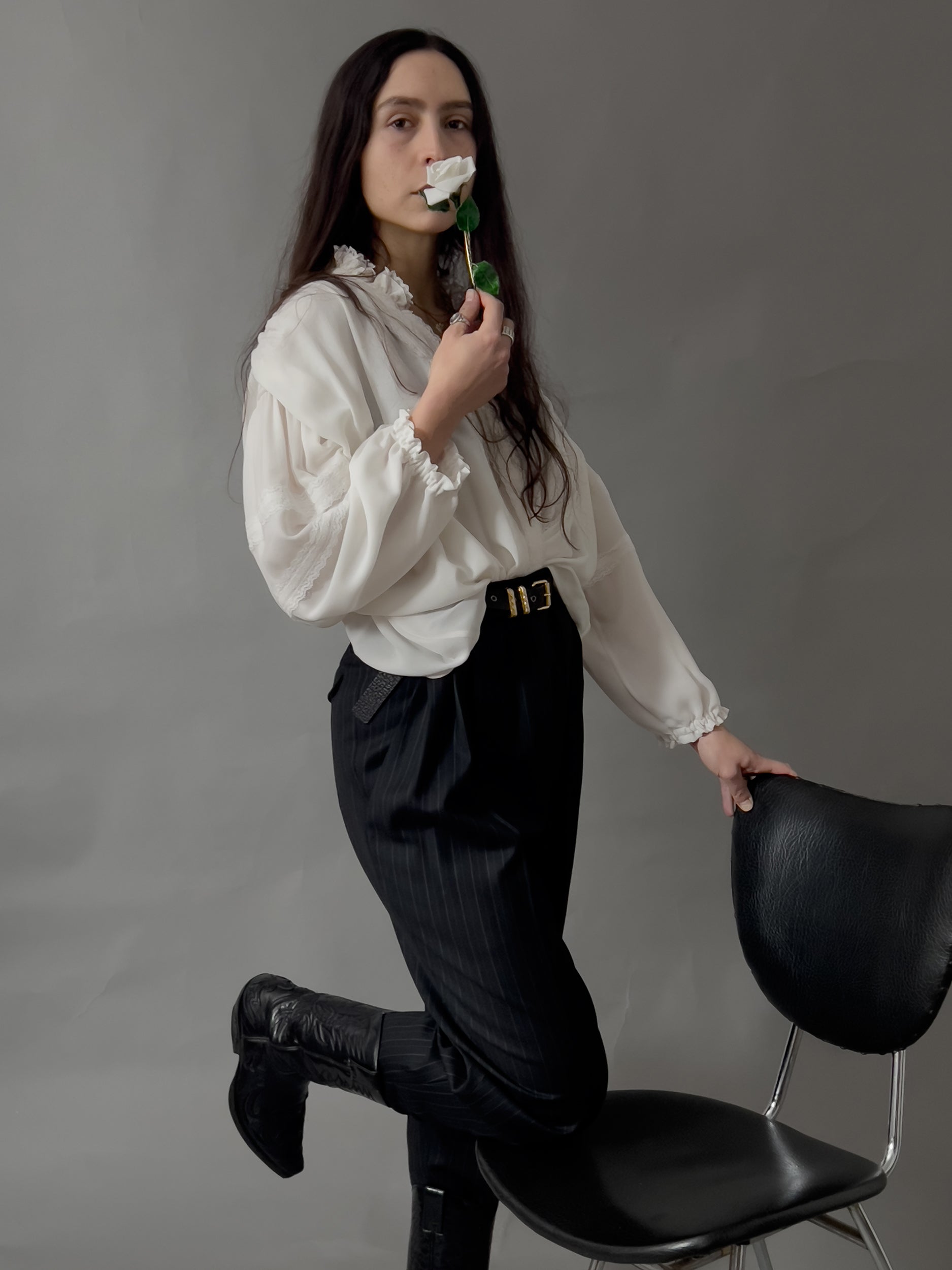 Ref. JANE B TOP - silk georgette blouse