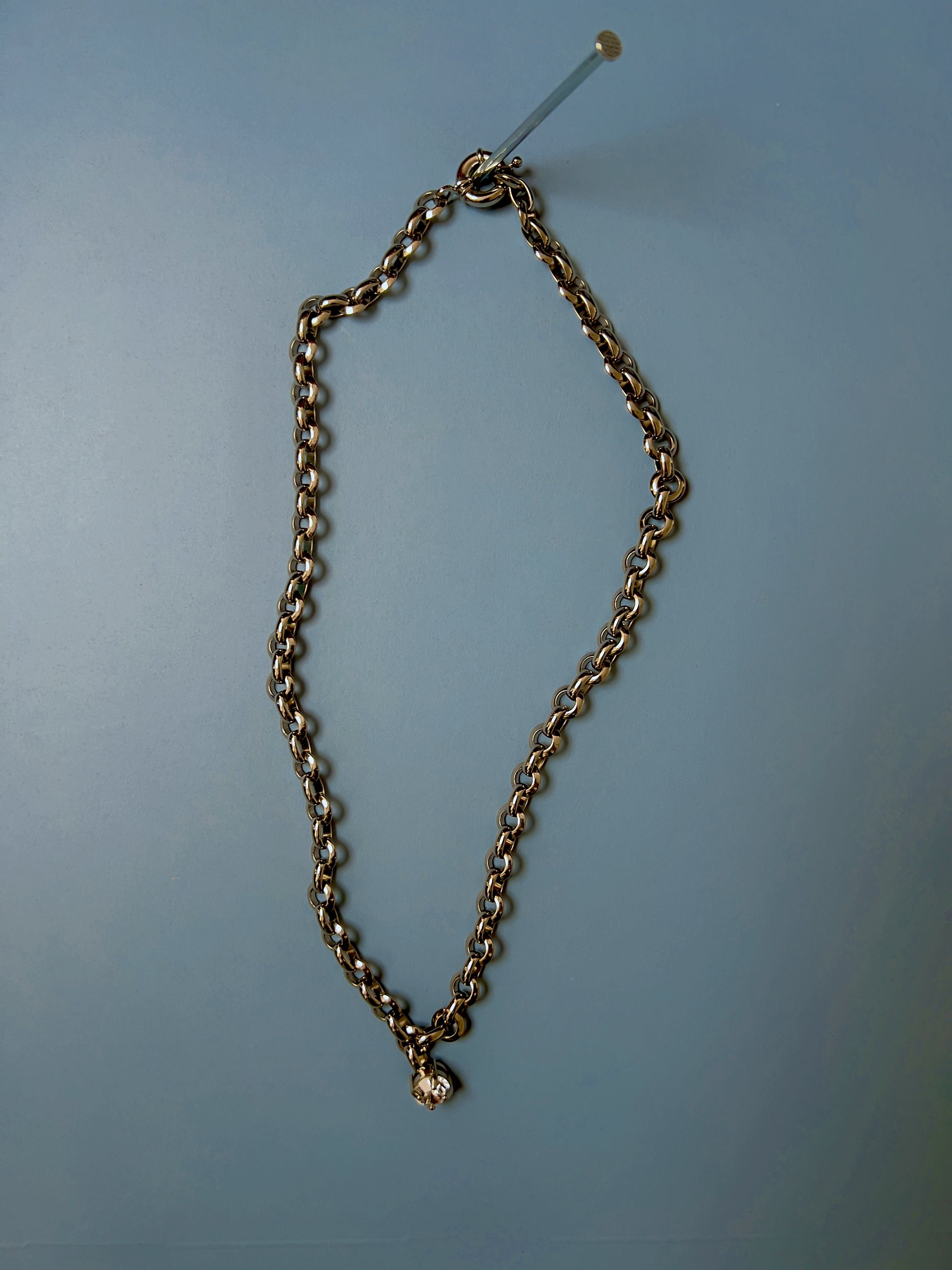 Ref. SINGLE CRYSTAL DIAMOND NECKLACE - silver